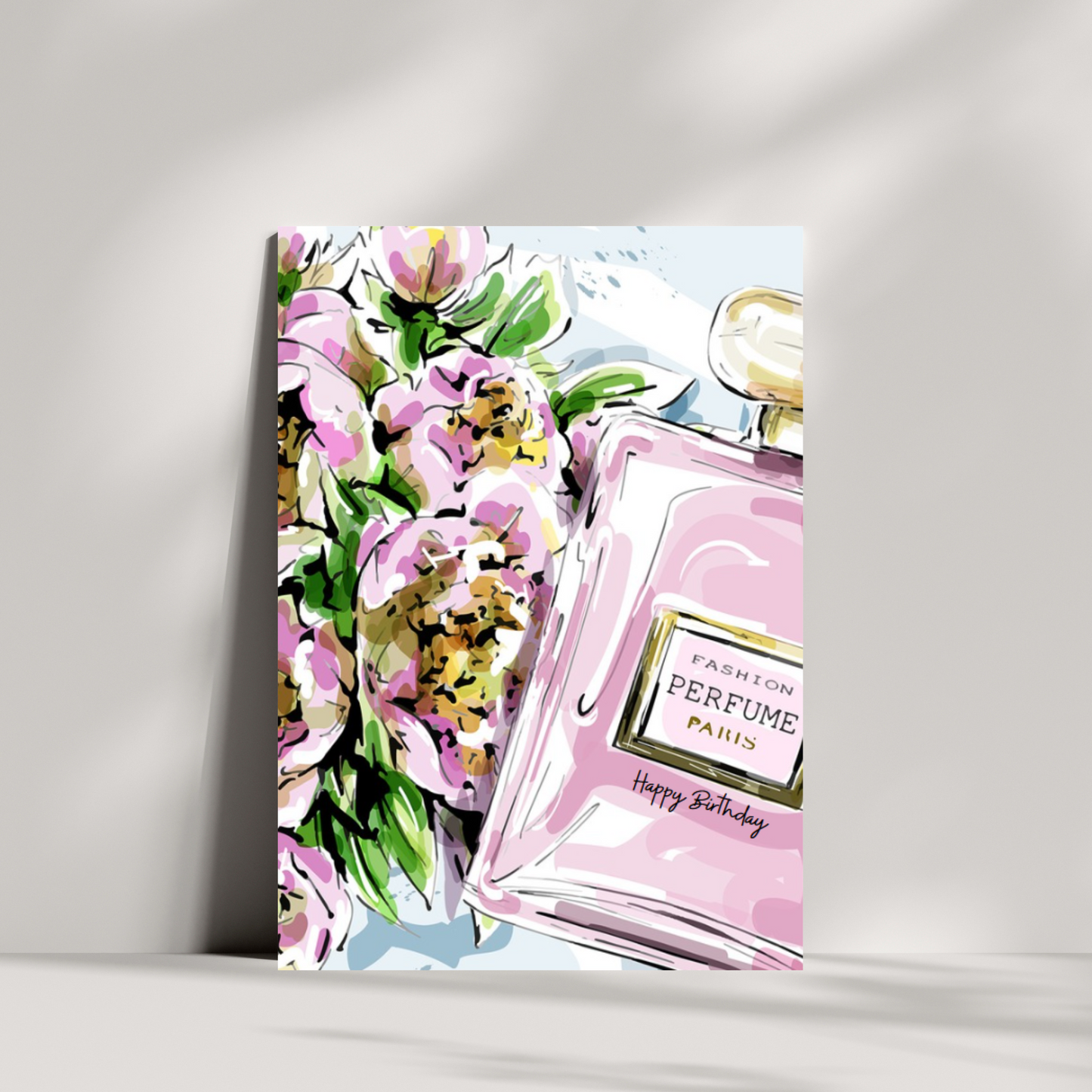 Perfume birthday card for her