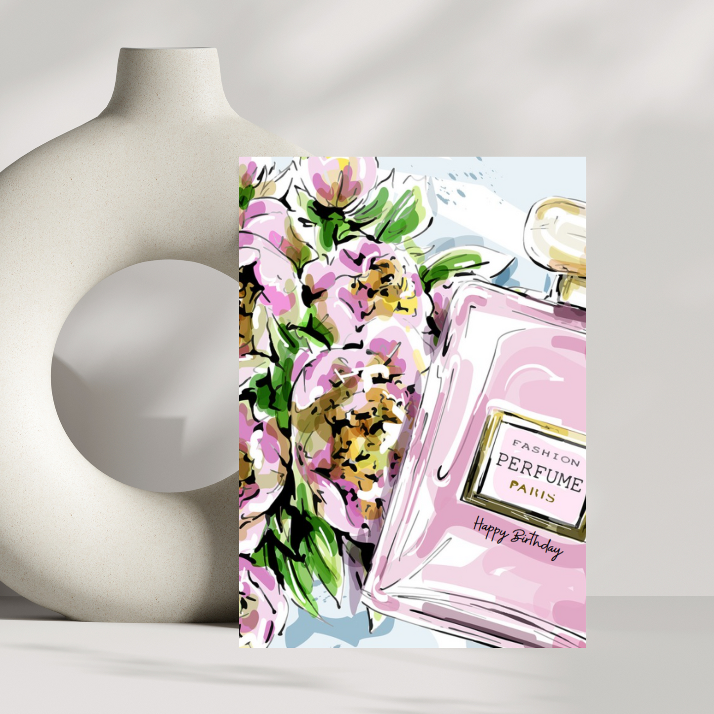 Perfume birthday card for her
