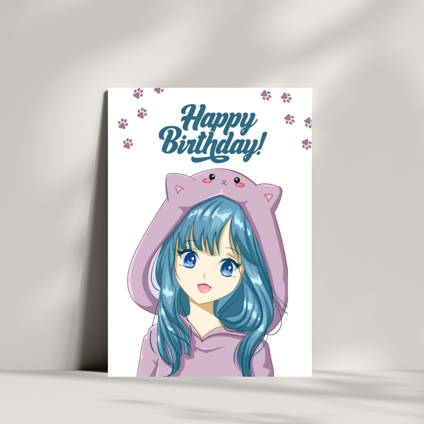 Anime girl - cat hood