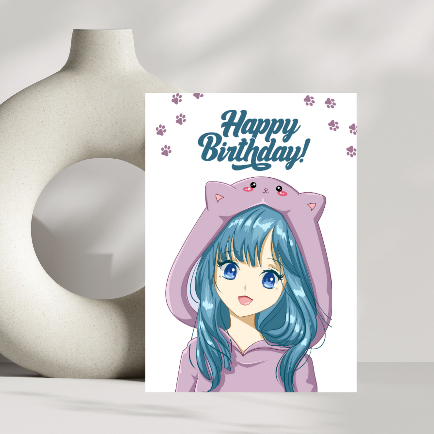 Anime girl - cat hood