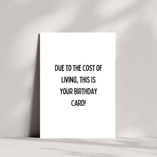 Due to the cost of living