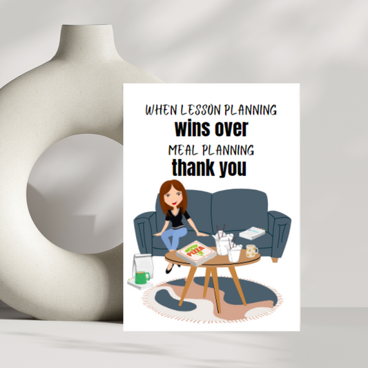 When lesson planning wins over meal planning