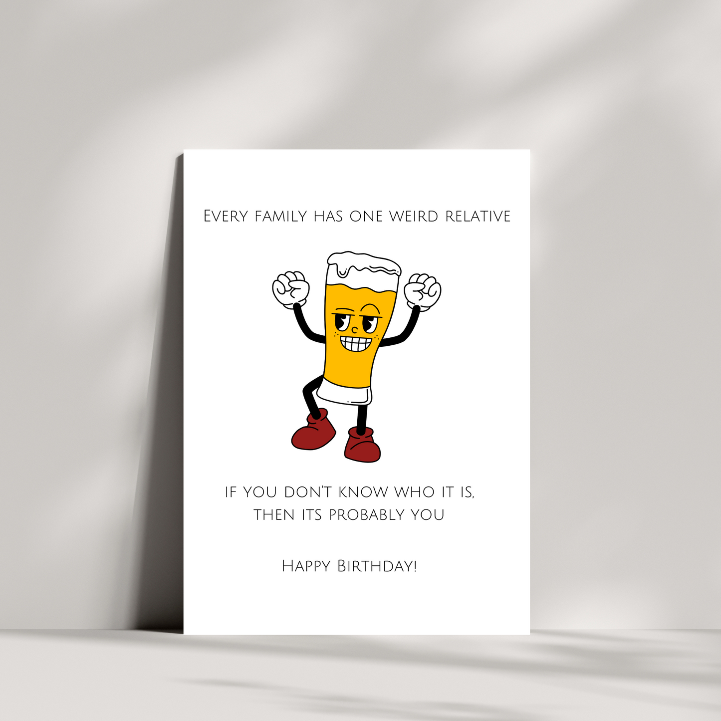Every family has one weird relative birthday card