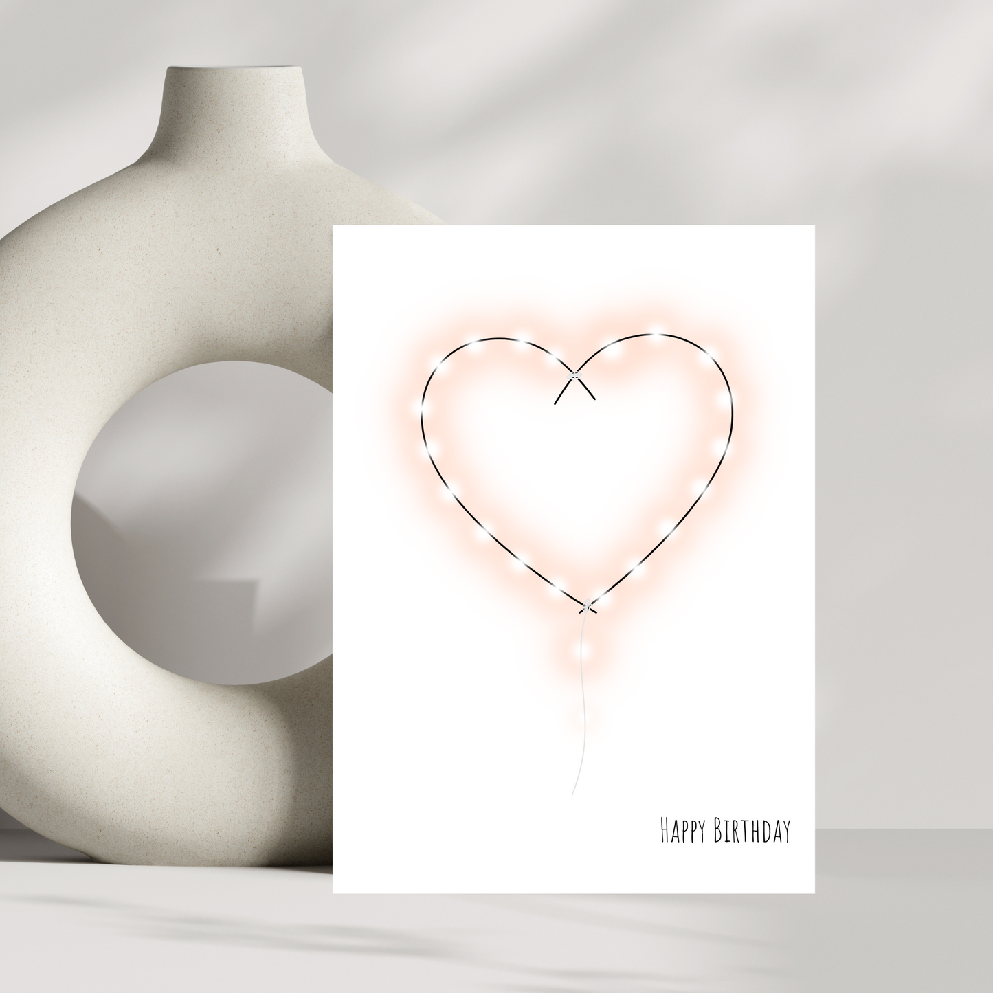 Fairy lights birthday card