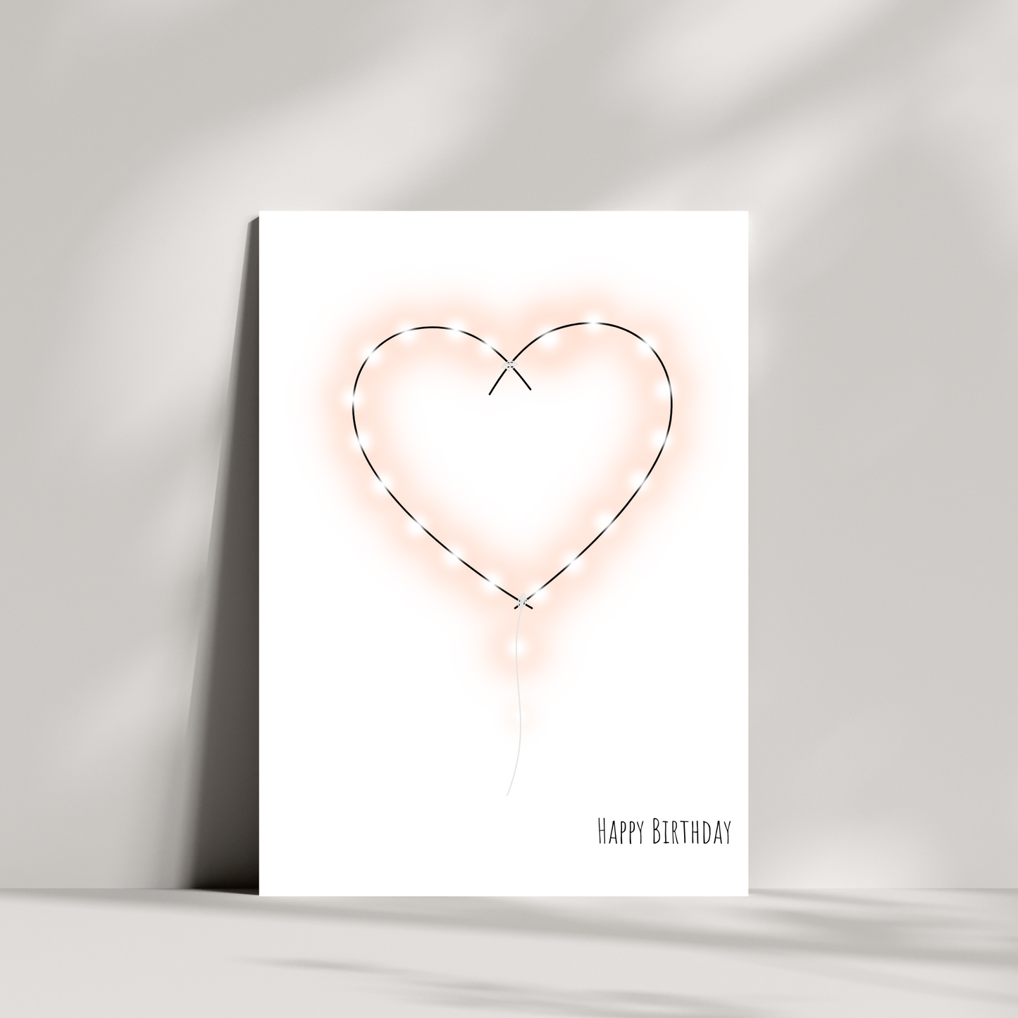 Fairy lights birthday card