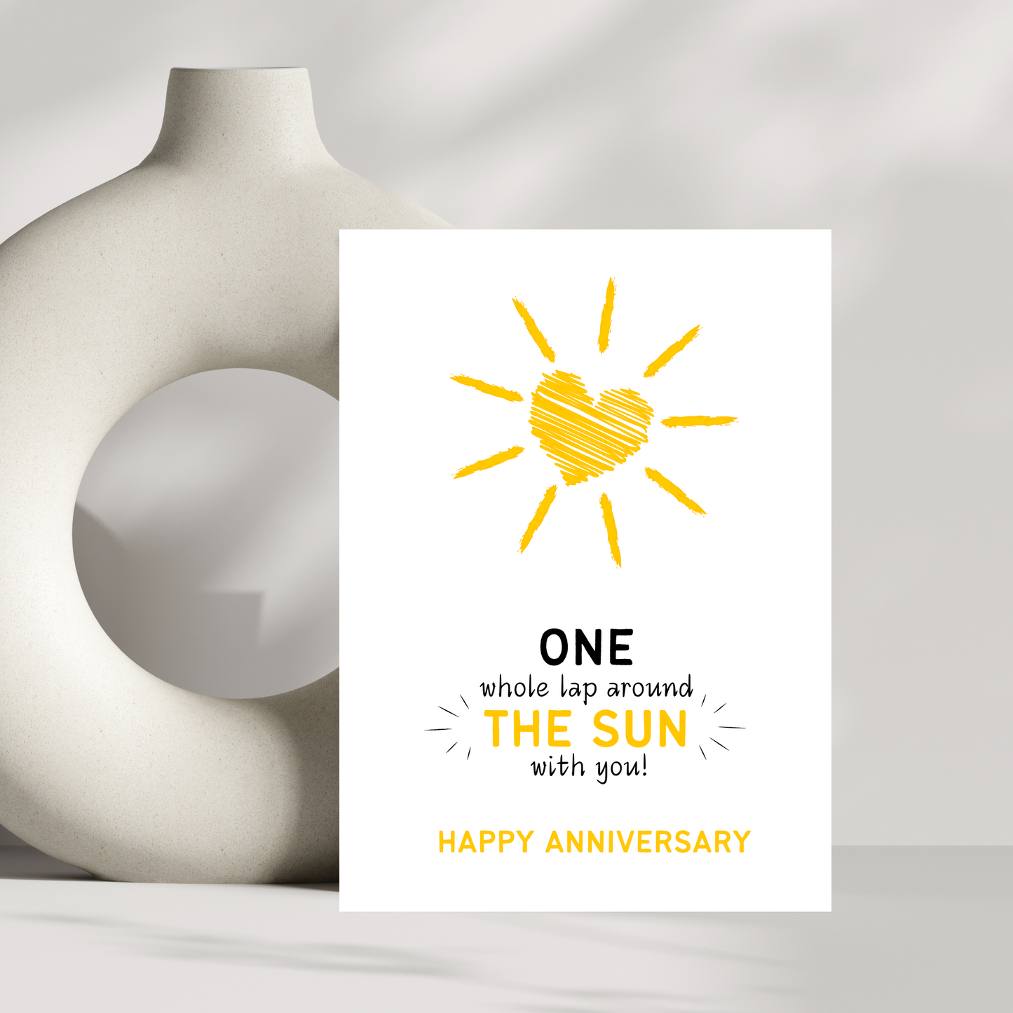 one whole lap around the sun with you anniversary card