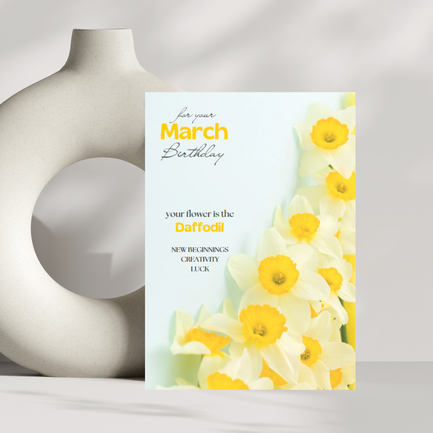 March birthday card