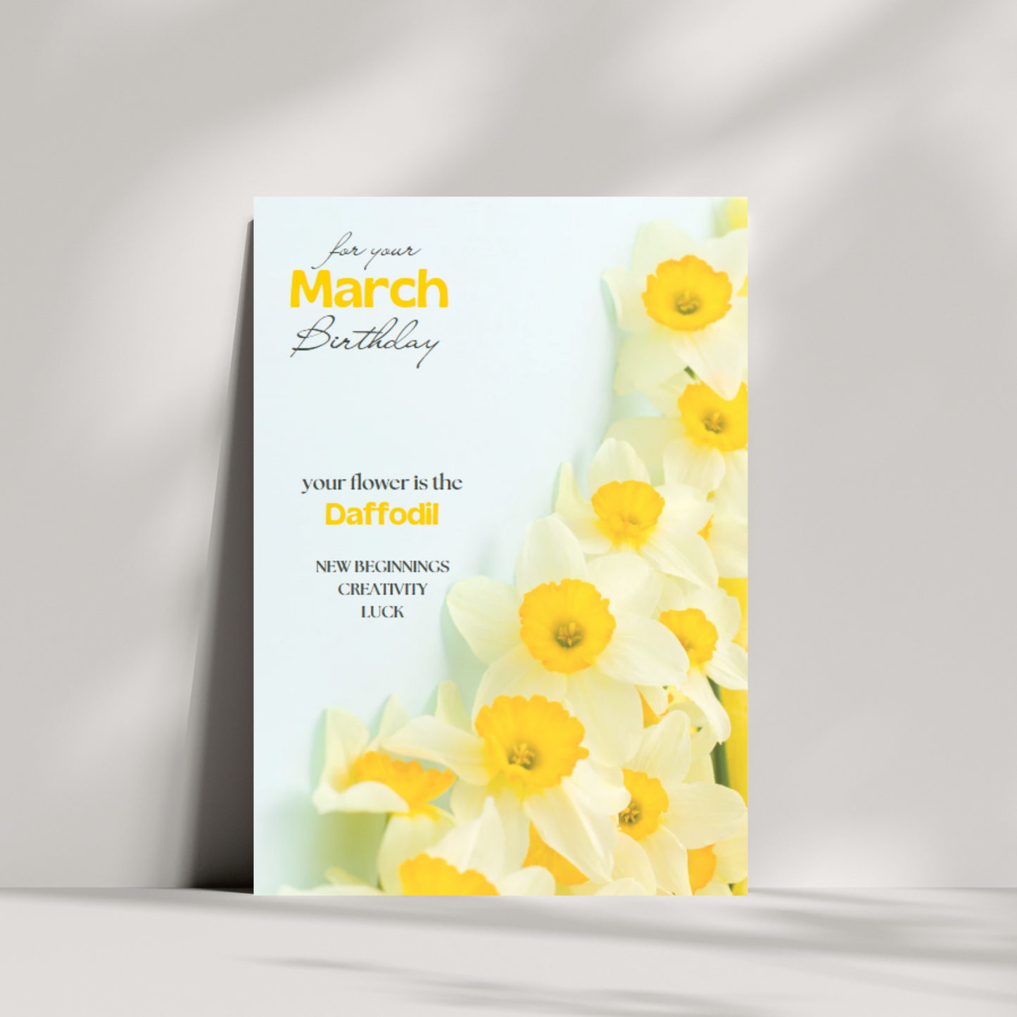 March birthday card
