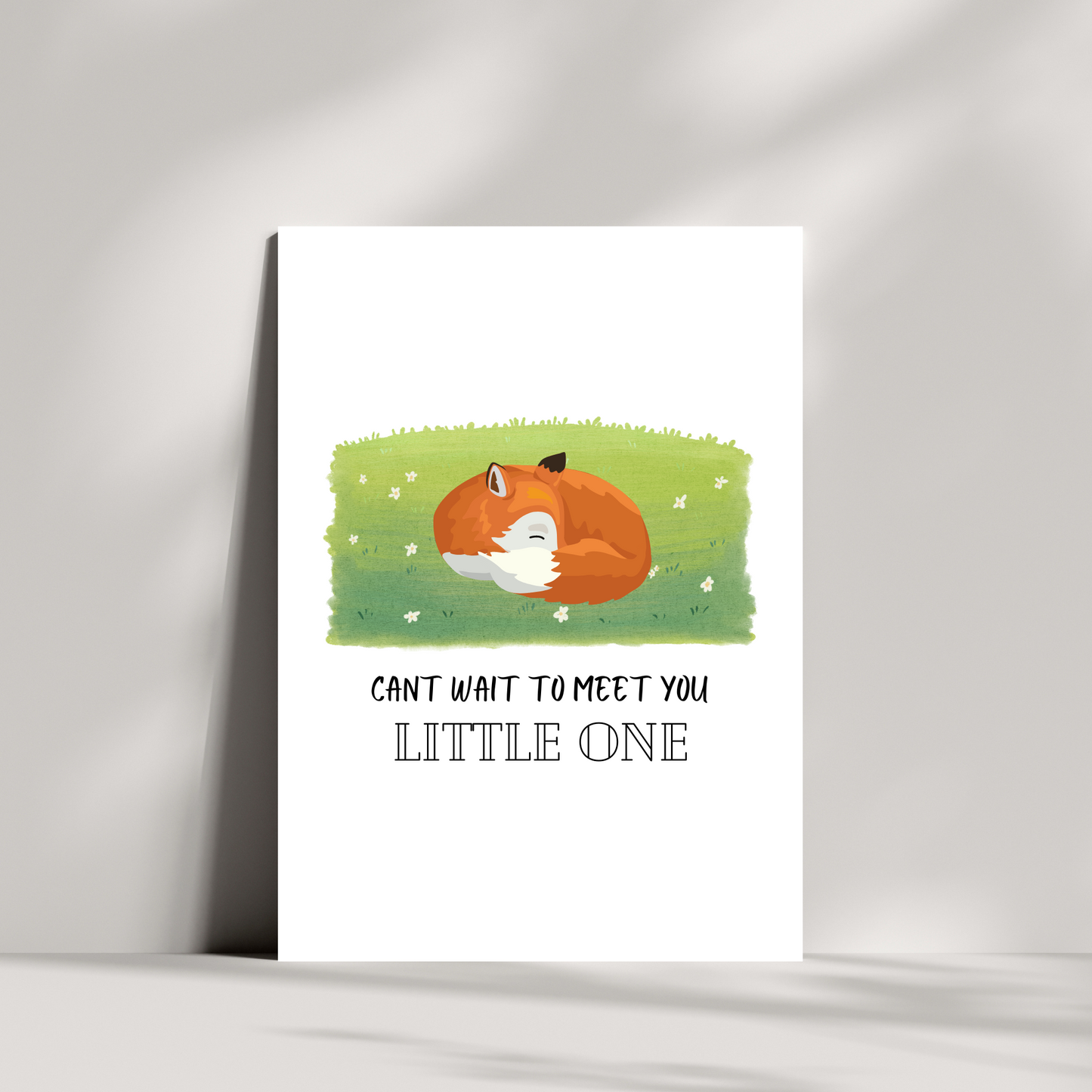 Cant wait to meet you little one card - Fox