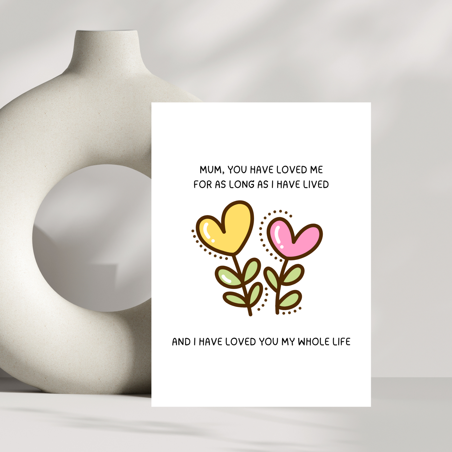Mum you have loved me for as long as I have lived