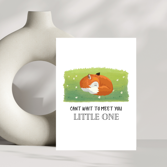 Cant wait to meet you little one card - Fox