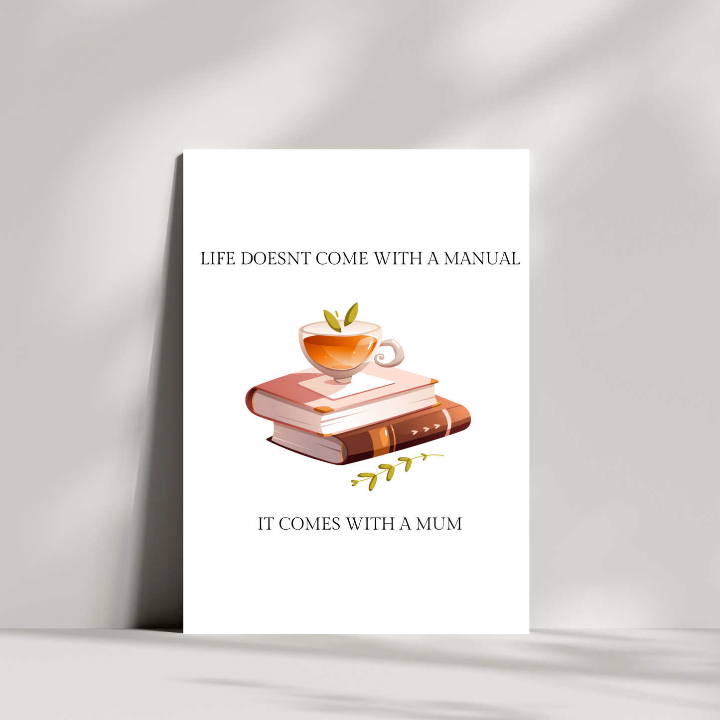 life doesn't come with a manual - Mothers day card