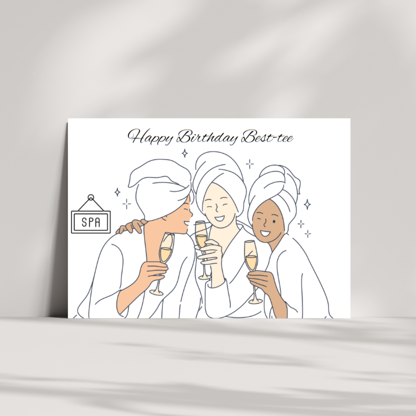 Happy birthday best-tee spa birthday card