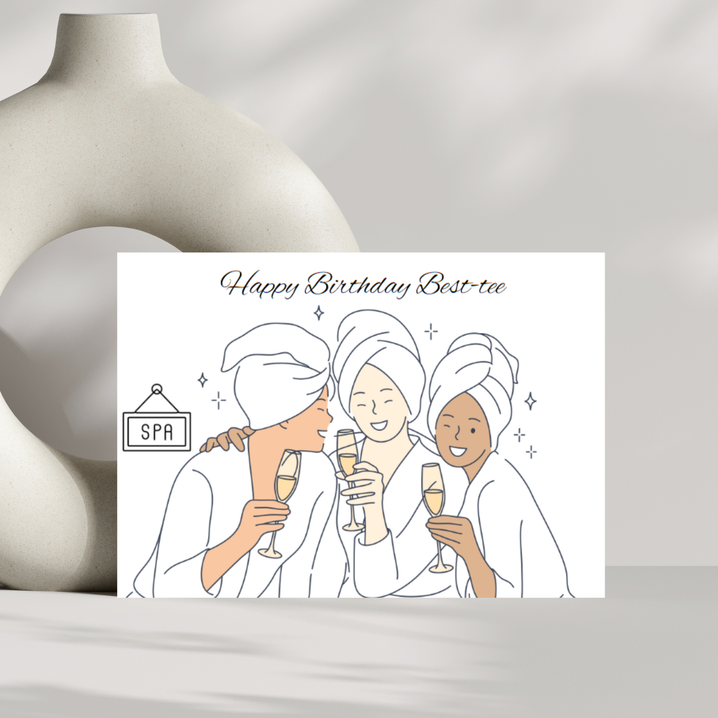 Happy birthday best-tee spa birthday card