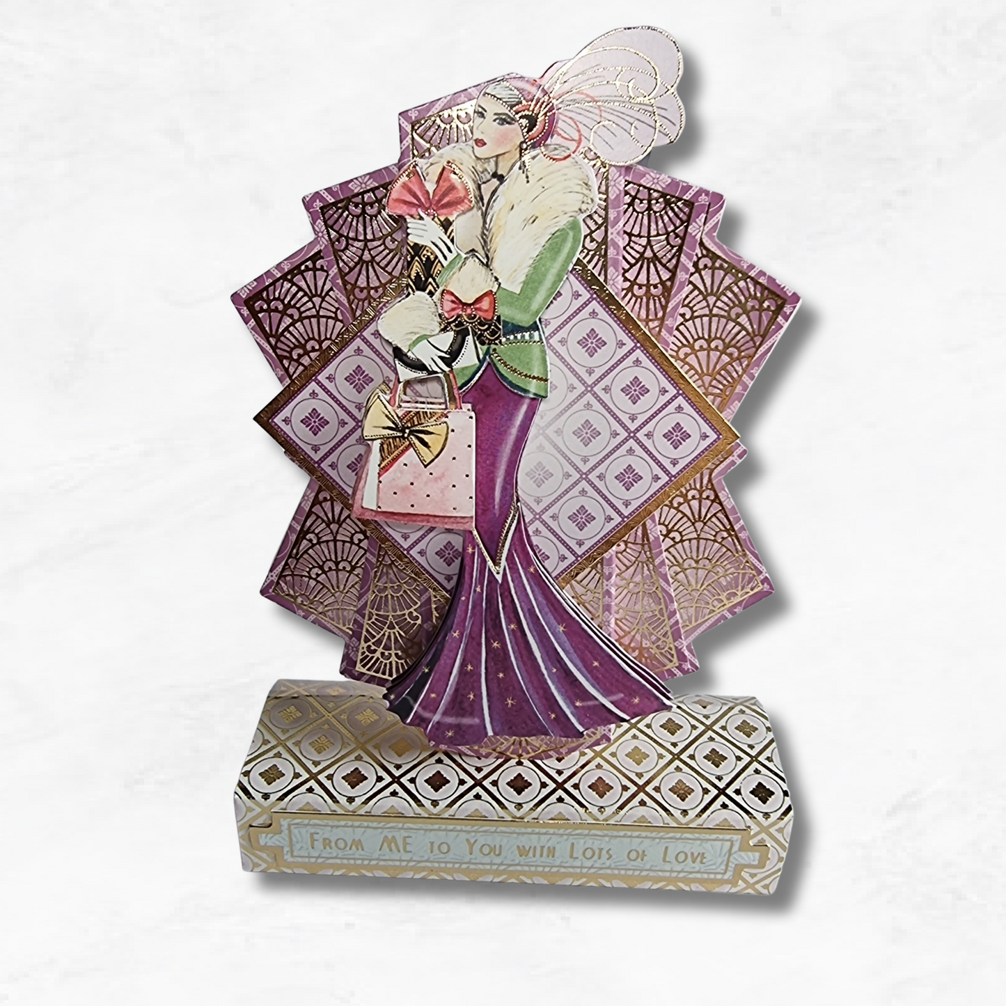 Art deco standing card