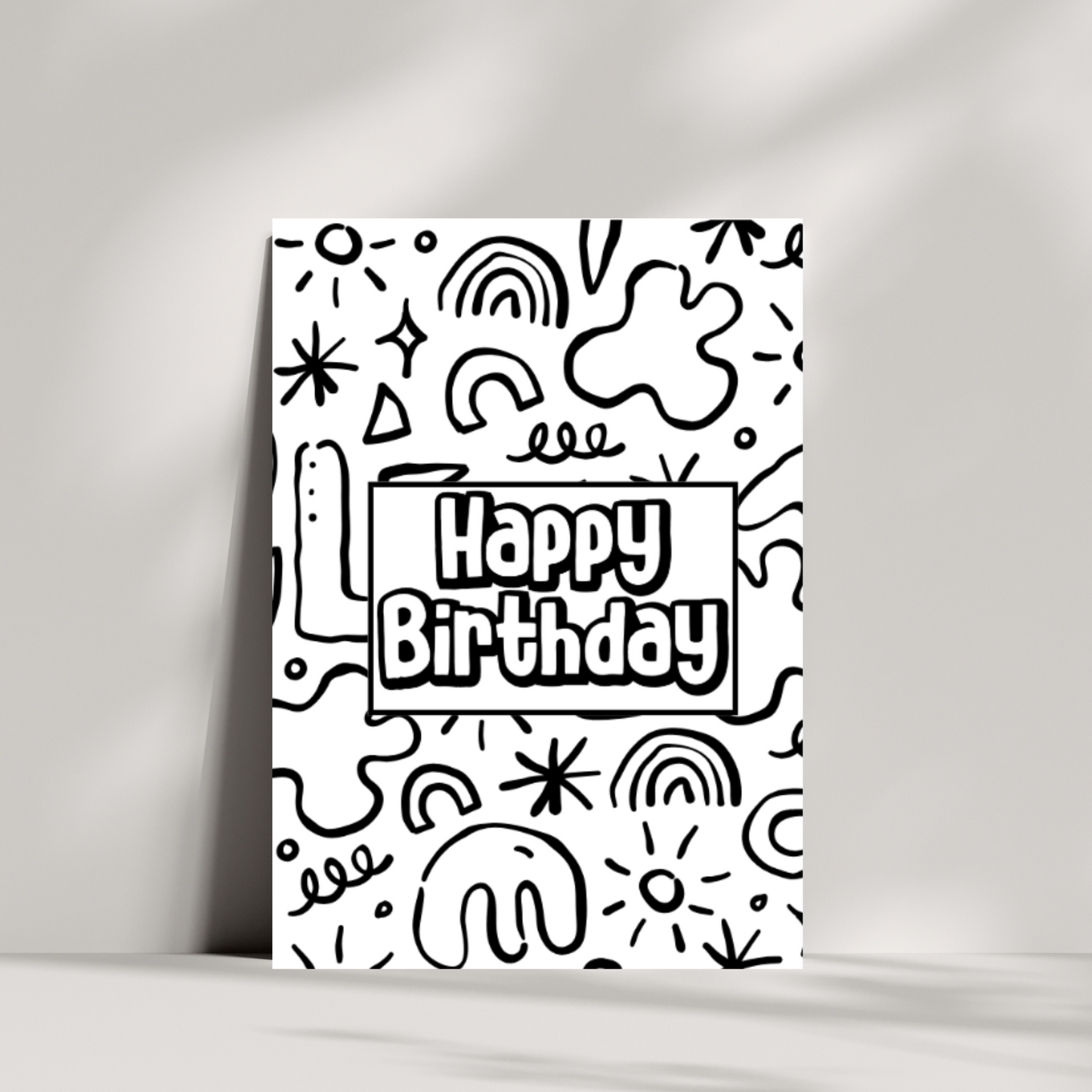 Birthday scribble