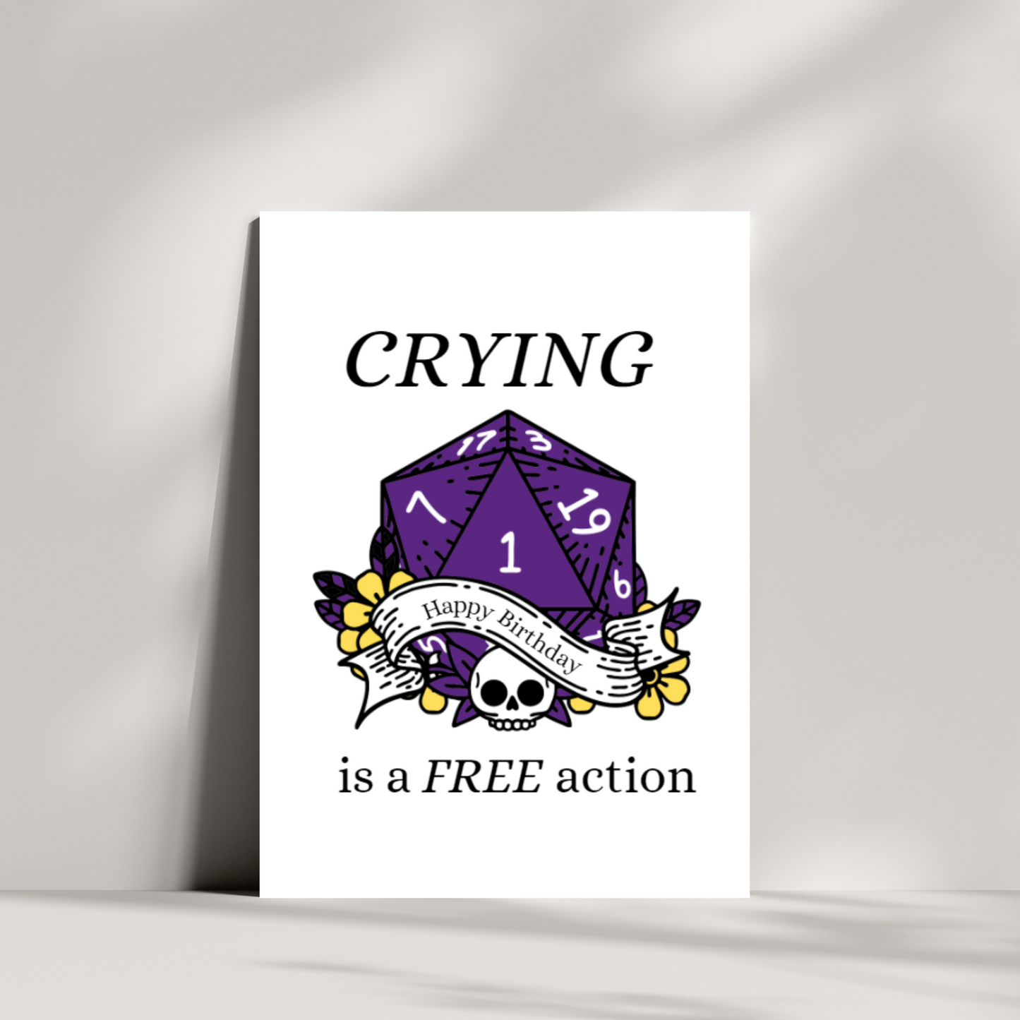 Crying is a free action