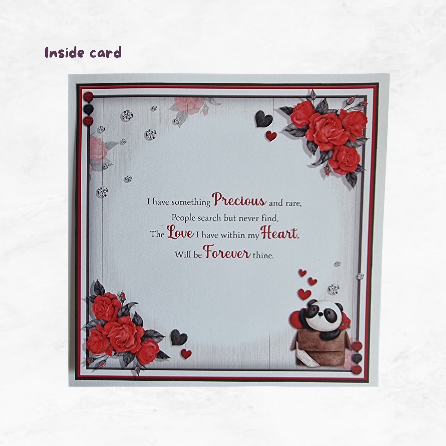 I love you beary much valentines day card
