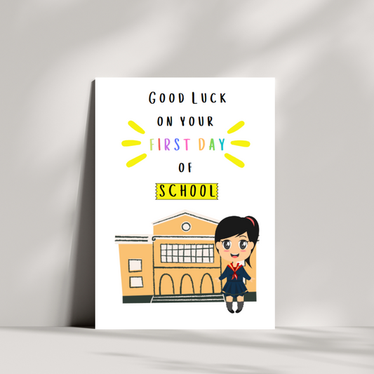 Good luck on your first day of school