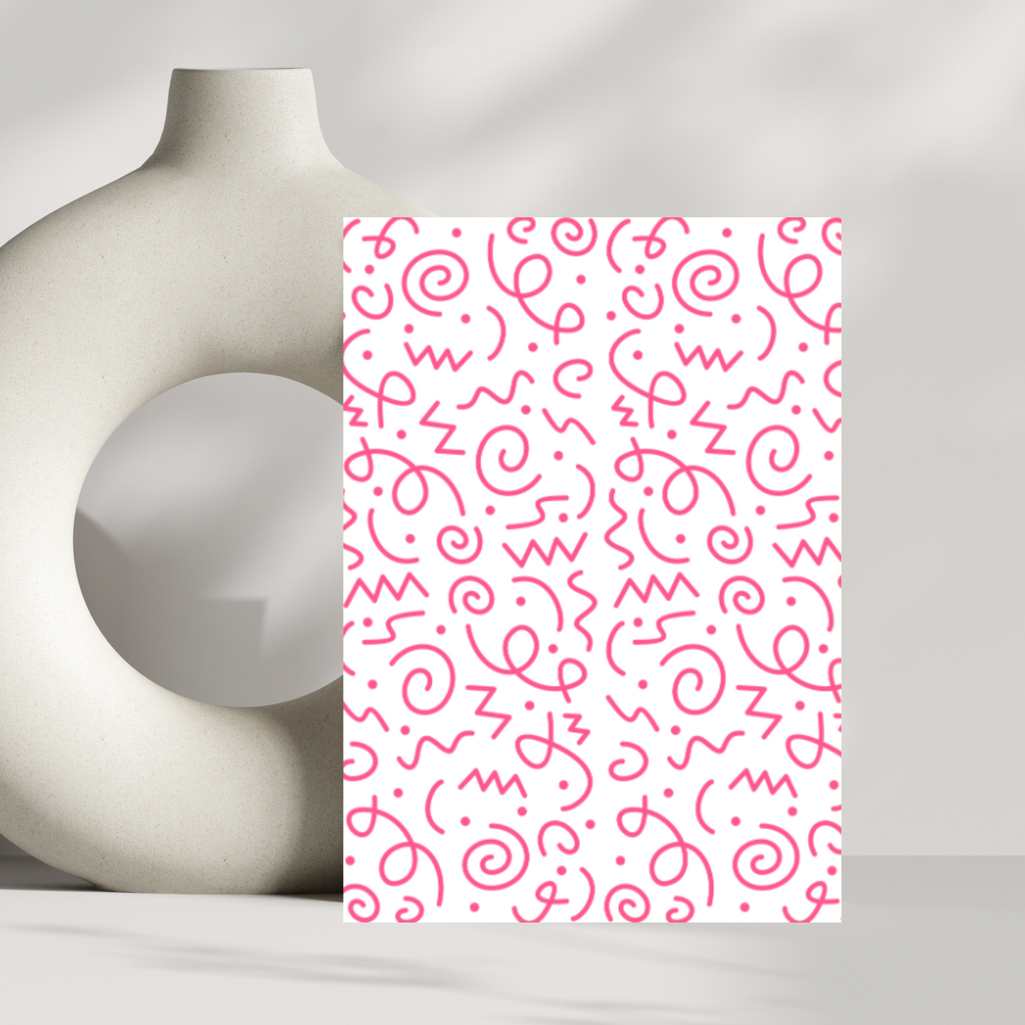 Pink swirls