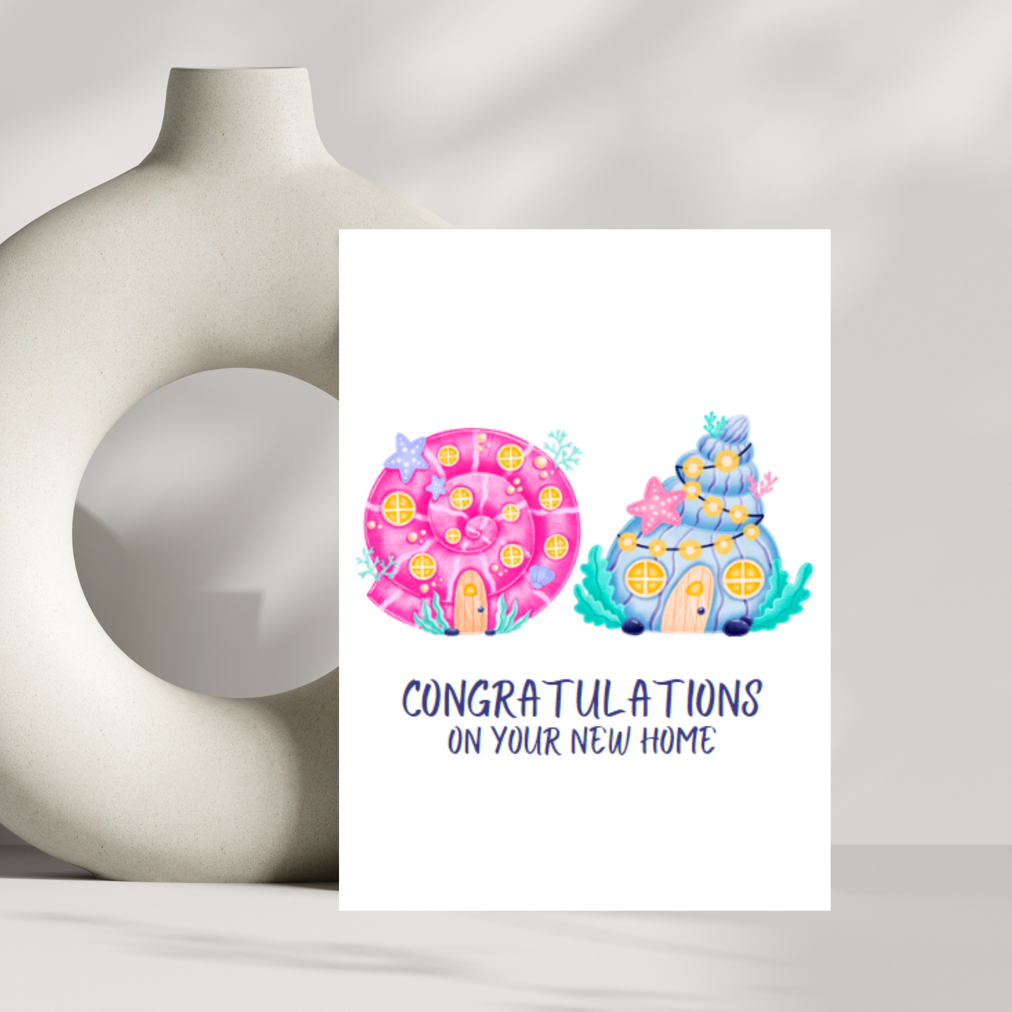 Congratulations on your new home card - home under the sea