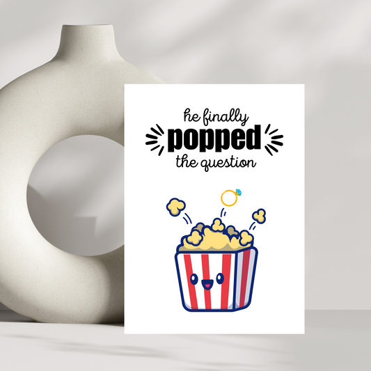 He finally popped the question