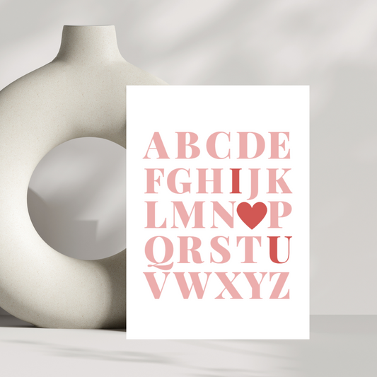 ABC I love you card