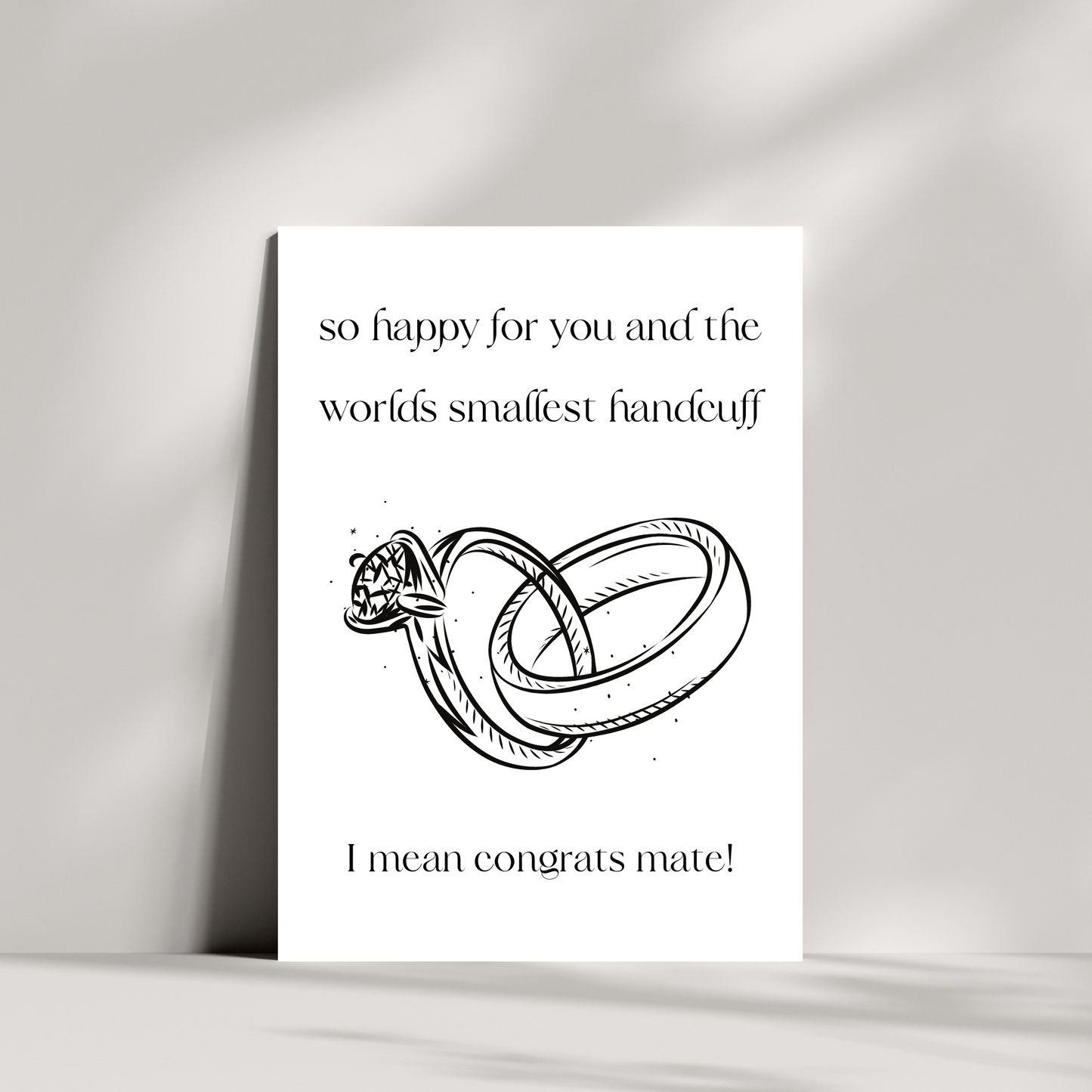 So happy for you and the smallest handcuff