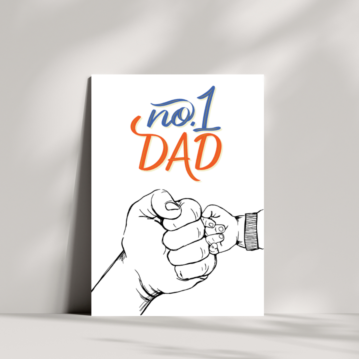 No. 1 DAD fathers day card