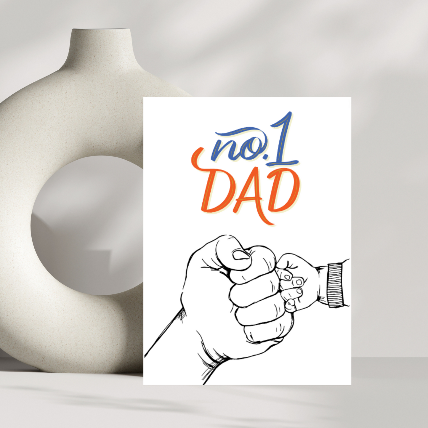 No. 1 DAD fathers day card