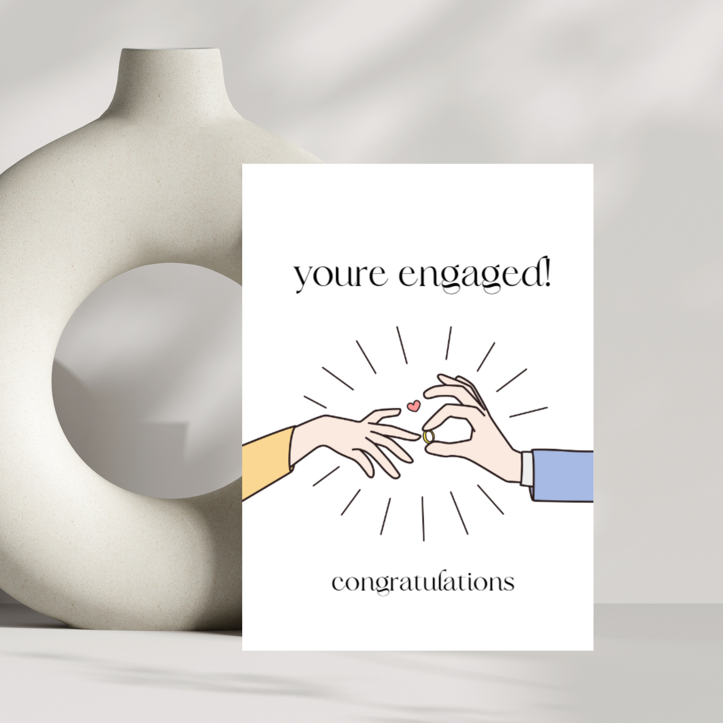 You're engaged! congratulations engagement card