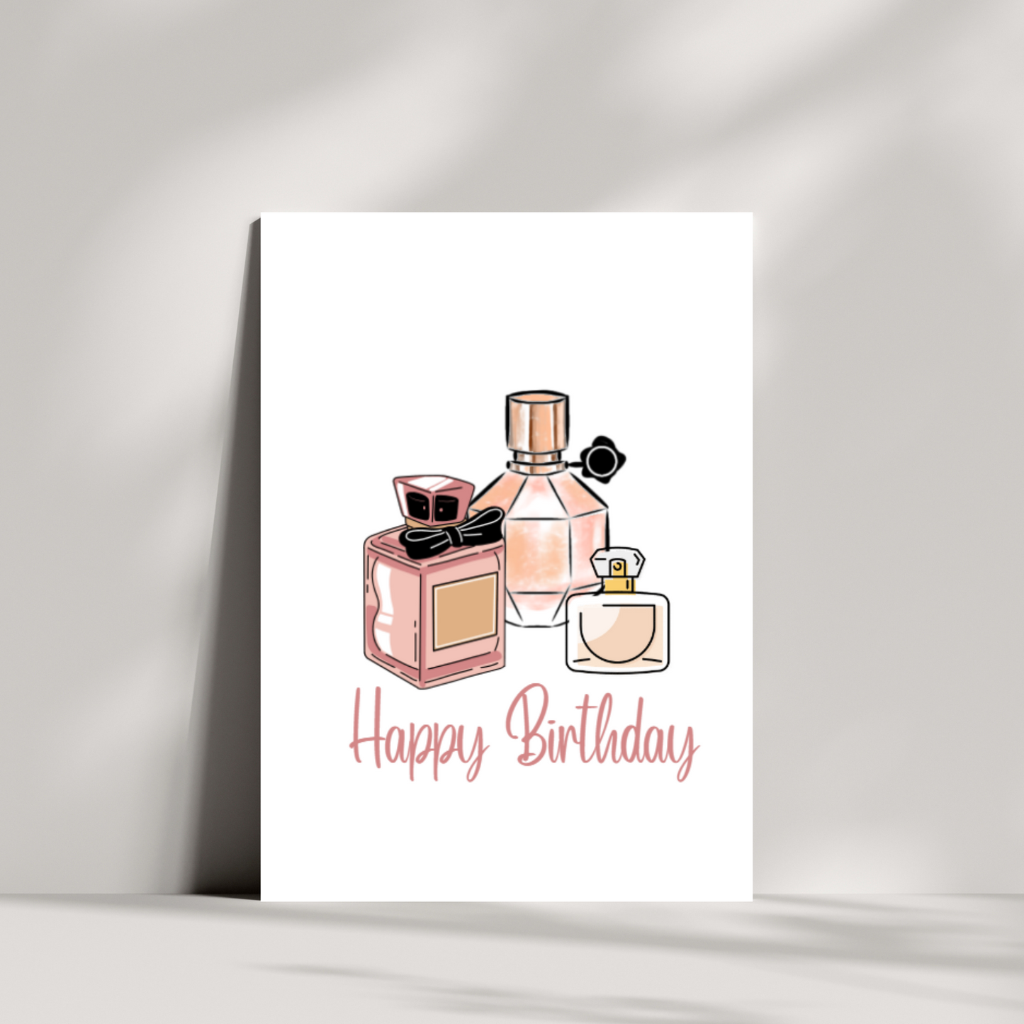 Perfume bottle birthday card