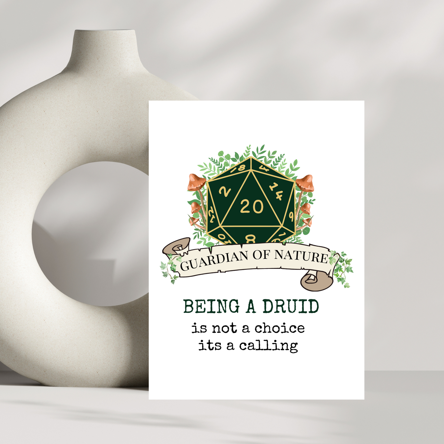 Guardian of nature birthday card