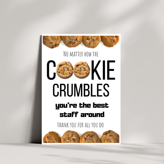 Cookie Crumble Staff Thank You Cards – Pack of 15 Employee Appreciation Notes