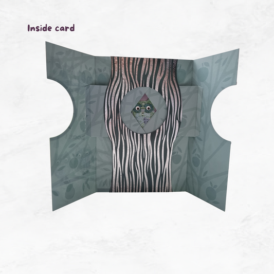 Love you - Owl peek a boo card