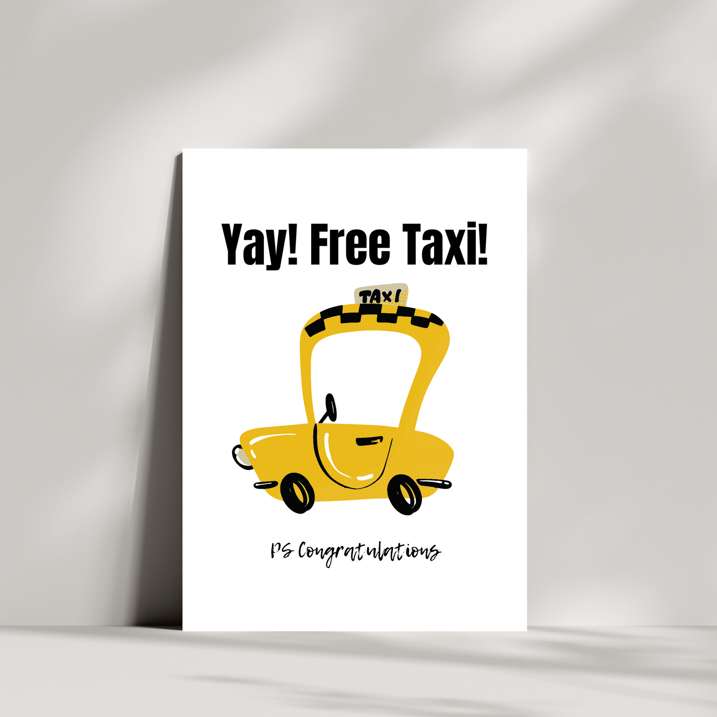 Yay! Free taxi!