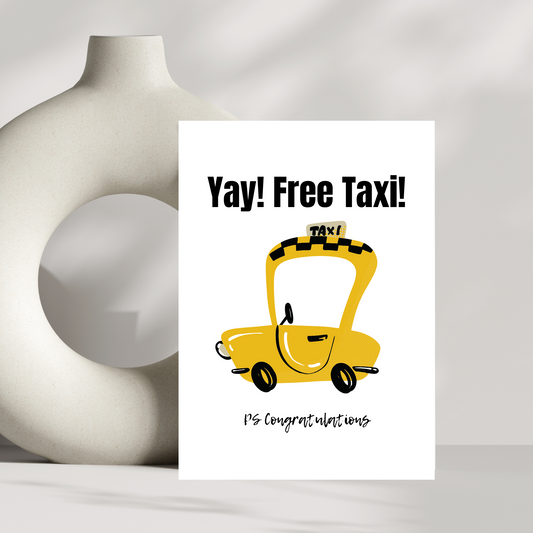 Yay! Free taxi!