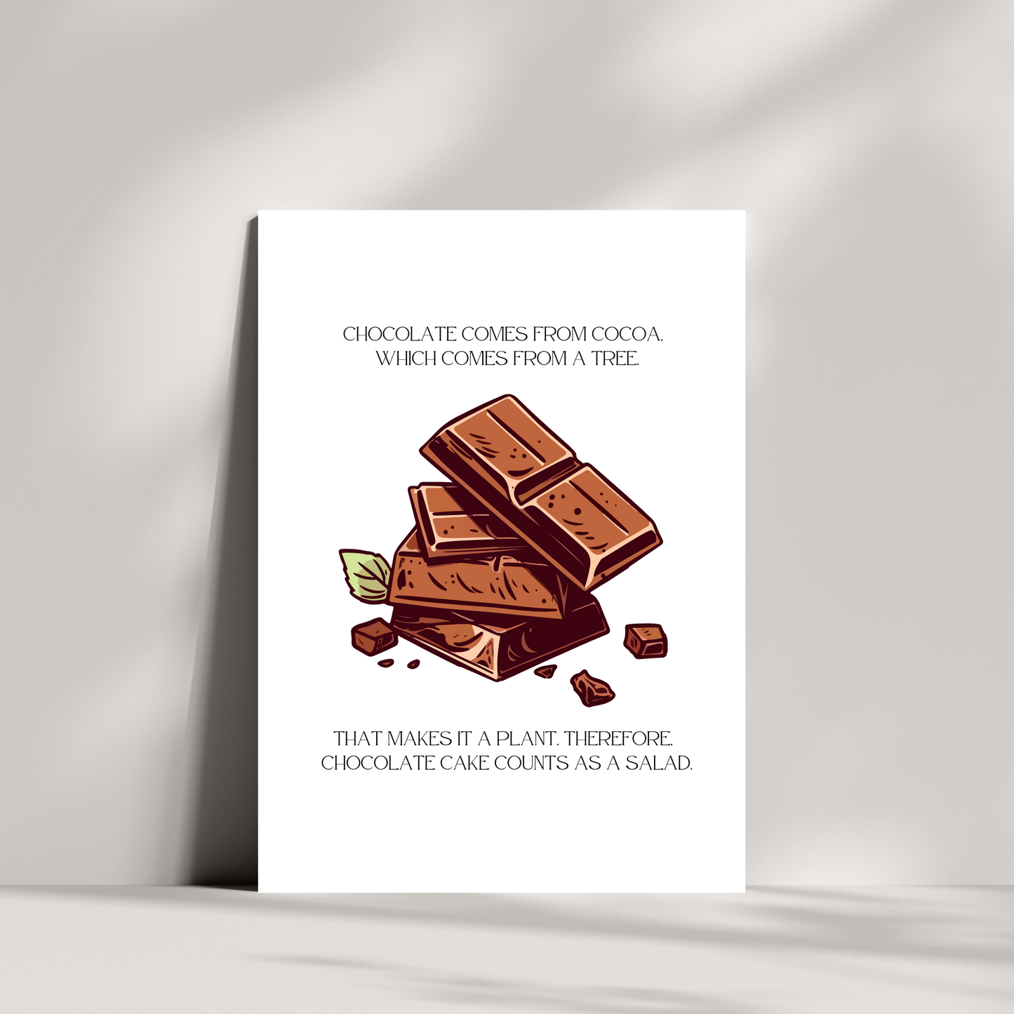Chocolate cake counts