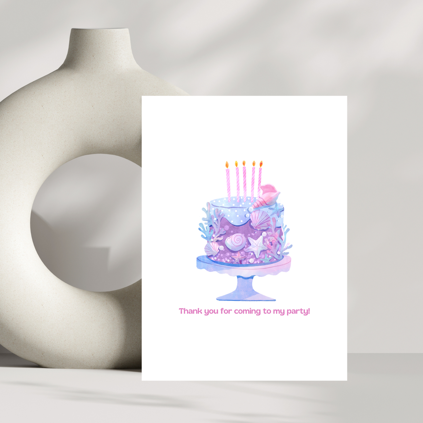 Thank you for coming to my party - Mermaid cake