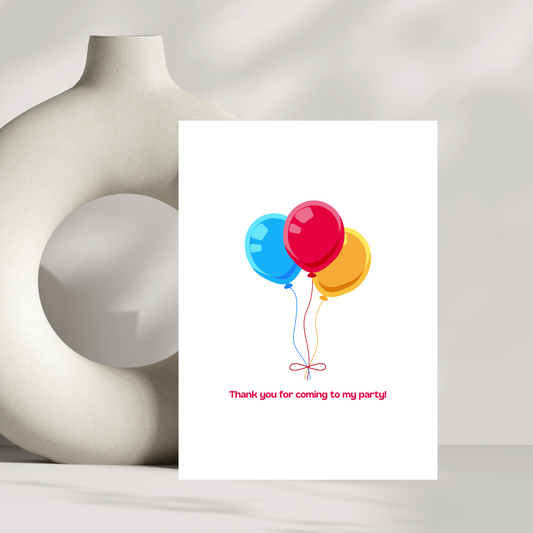 Thank you for coming to my party - Balloons