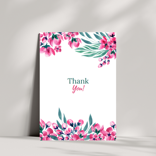 Thank you - floral pink flowers