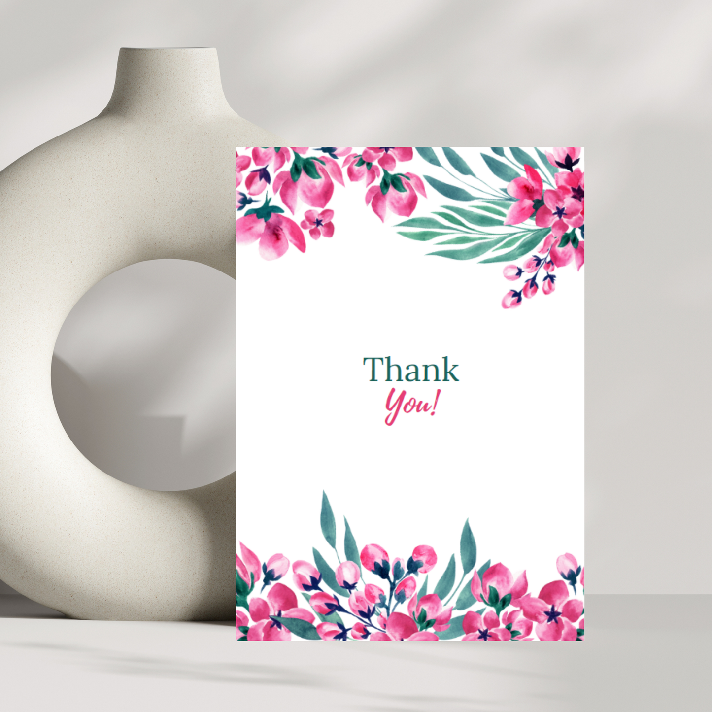 Thank you - floral pink flowers