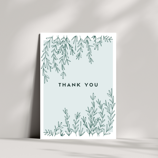 Thank you - Green leaves