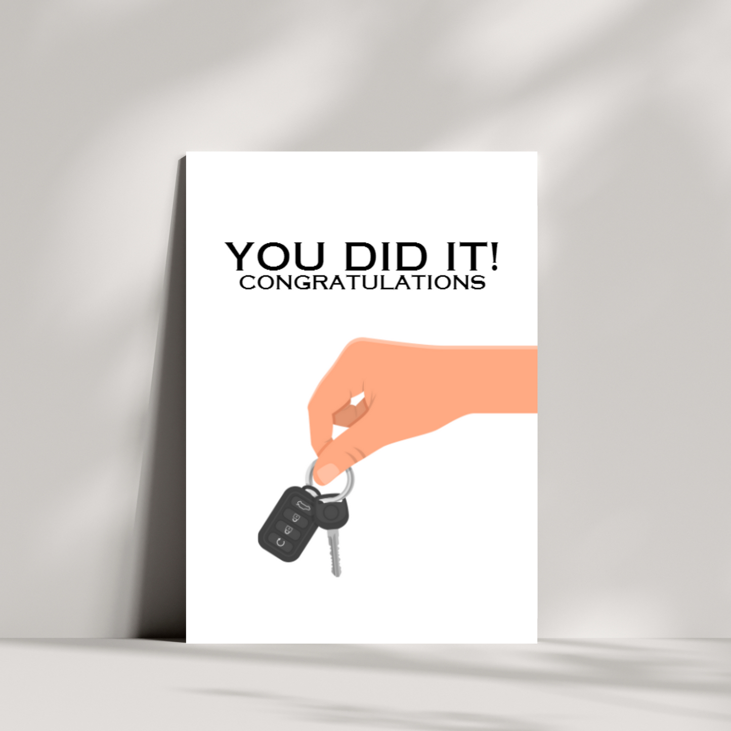 you did it! congratulations you passed your driving test card