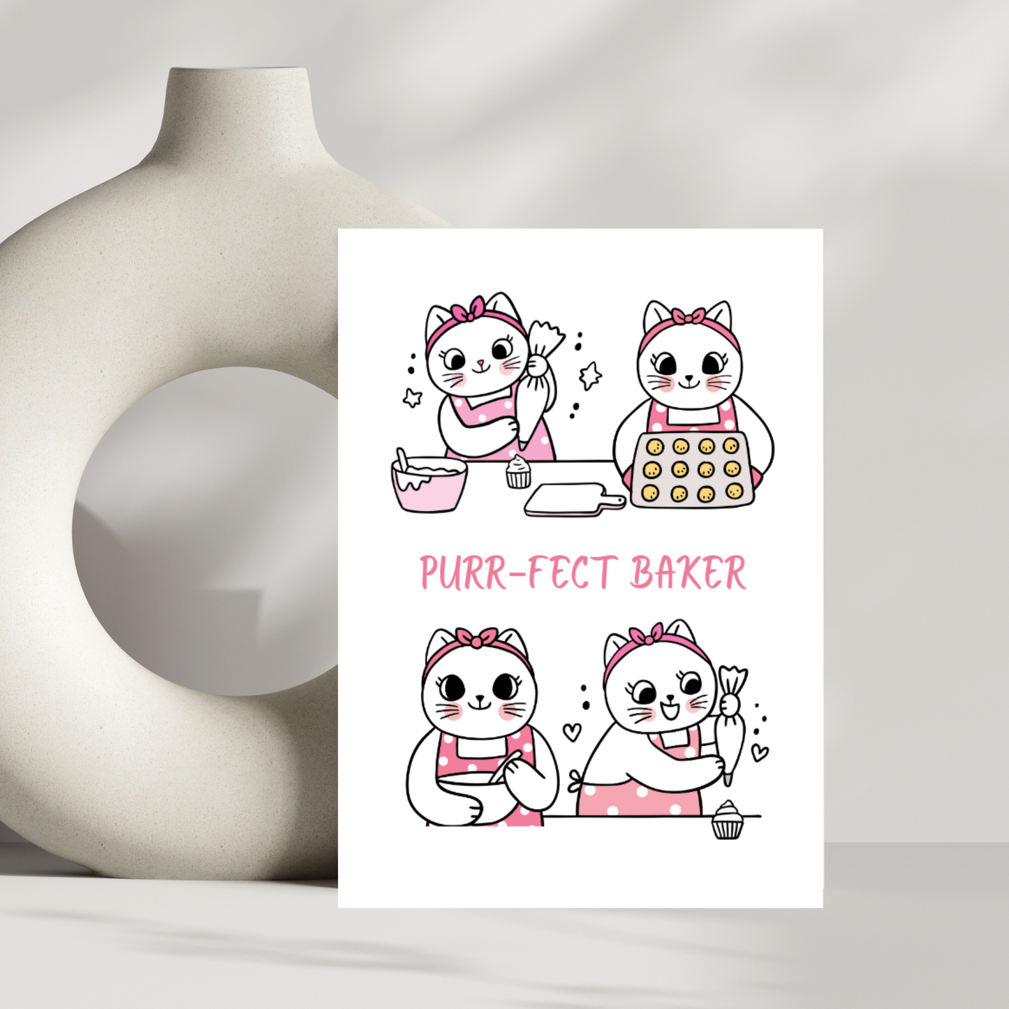 To the purr-fect baker birthday card