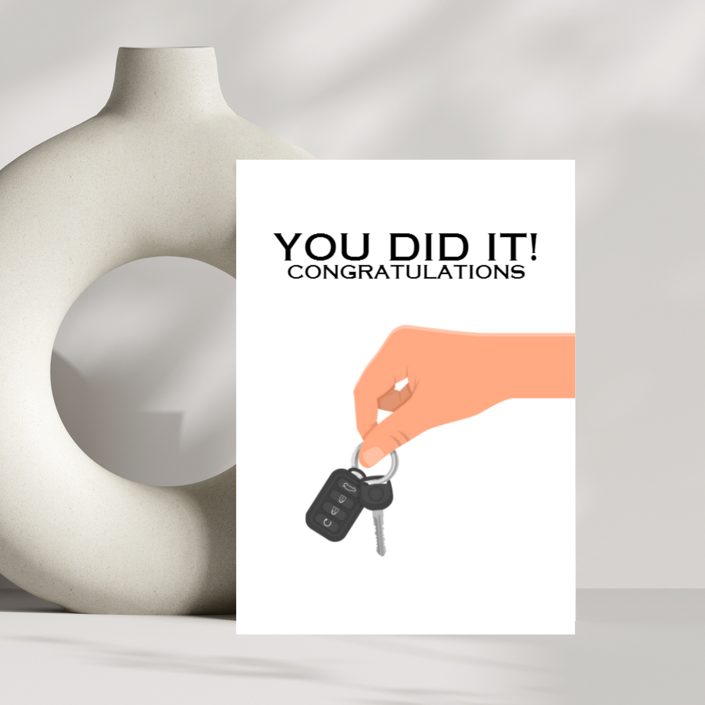 you did it! congratulations you passed your driving test card