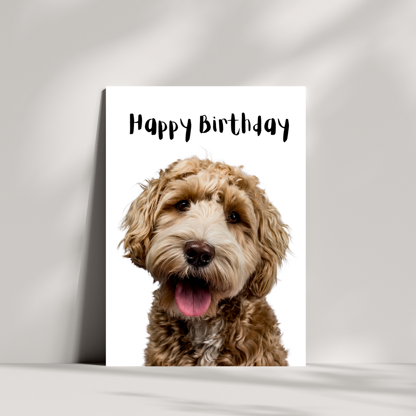 Goldendoodle birthday card