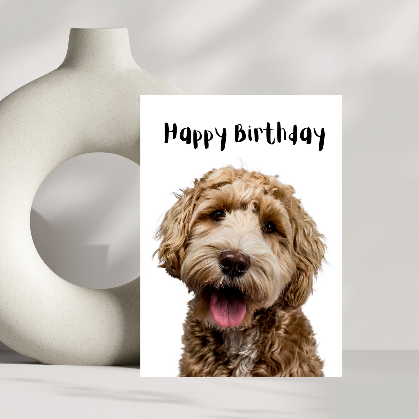 Goldendoodle birthday card