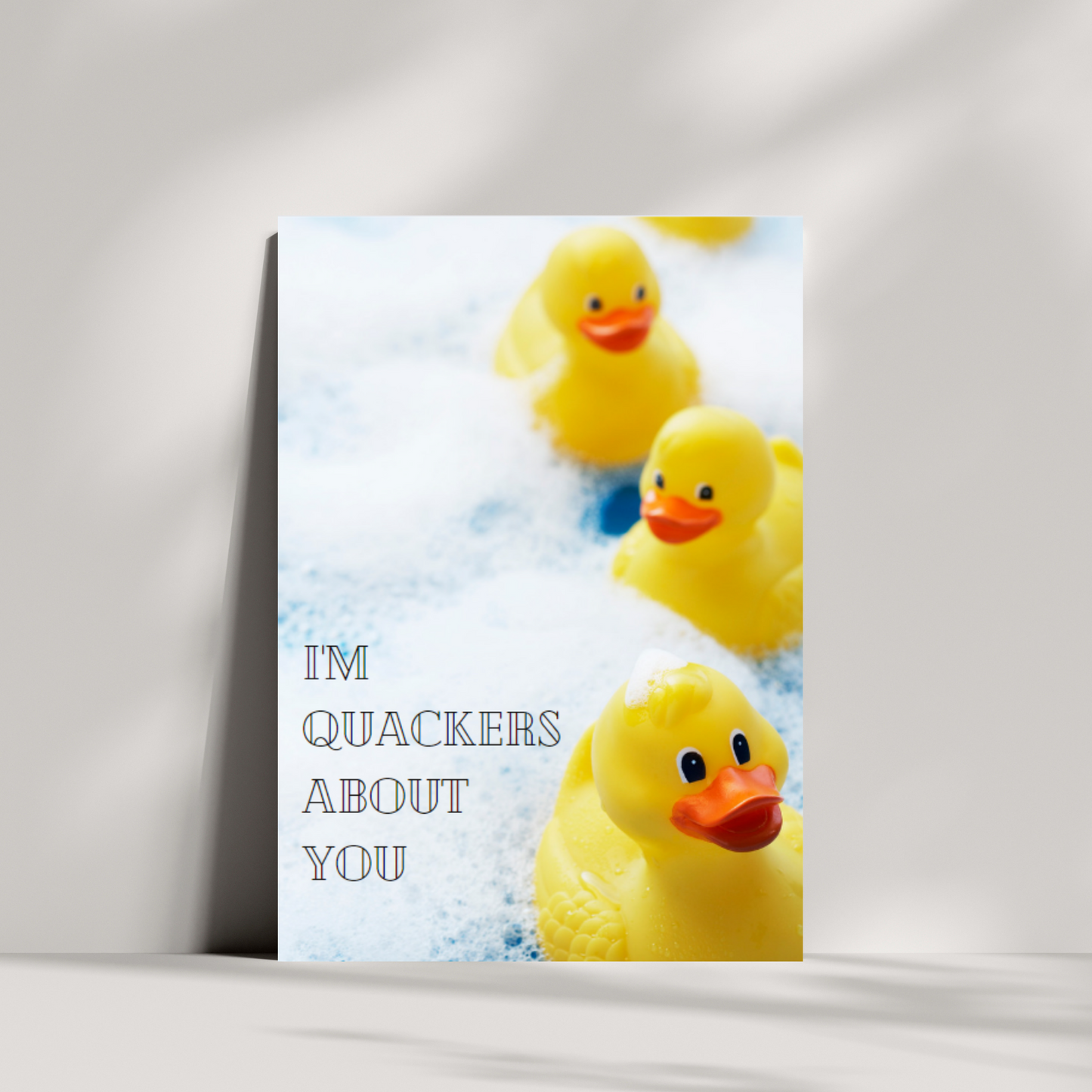 I'm quackers about you valentines day card