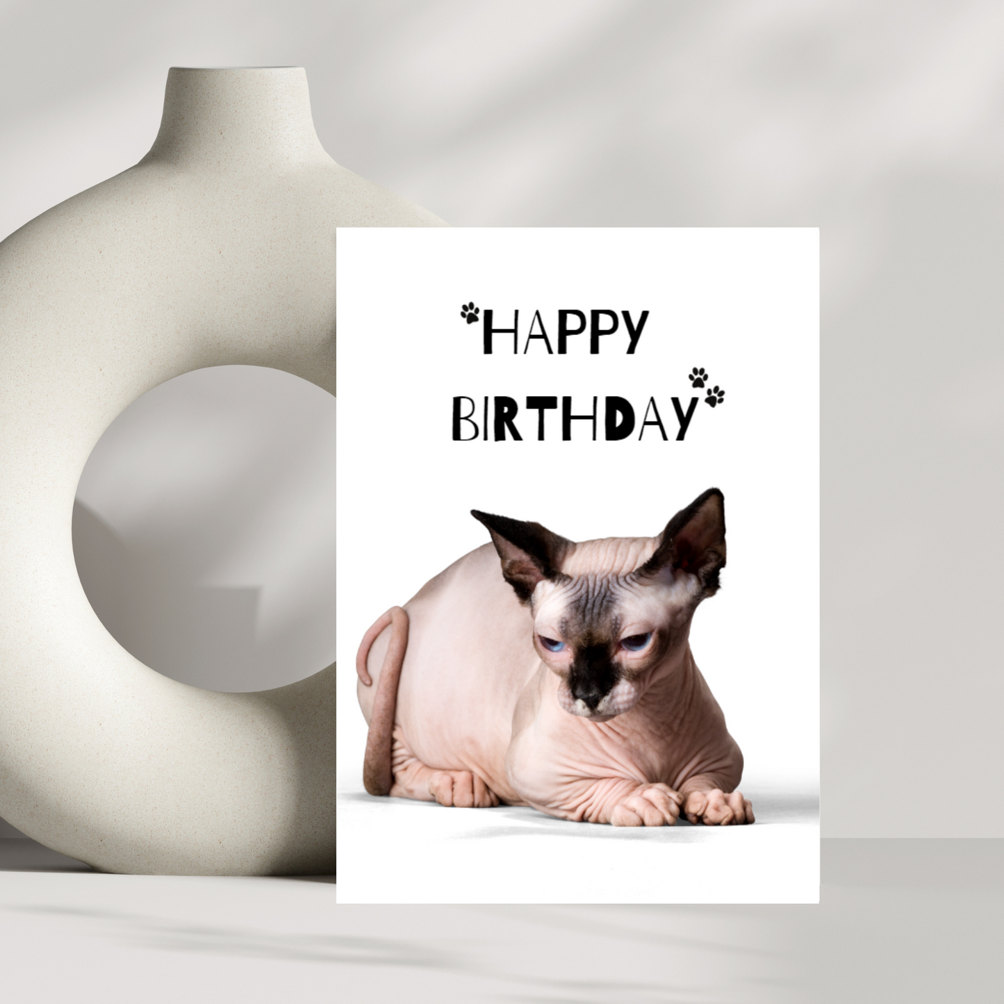 Happy Birthday - Sphynx cat